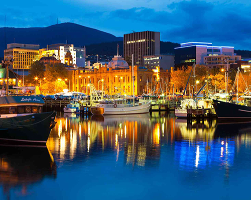 Sprawling harbour city of Hobart - image courtesy of Tourism Tasmania & Scott Sporleder, Matador.
